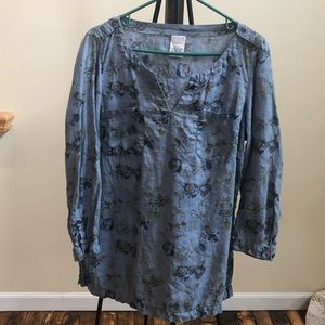 Lands’ End Linen Floral Shirt